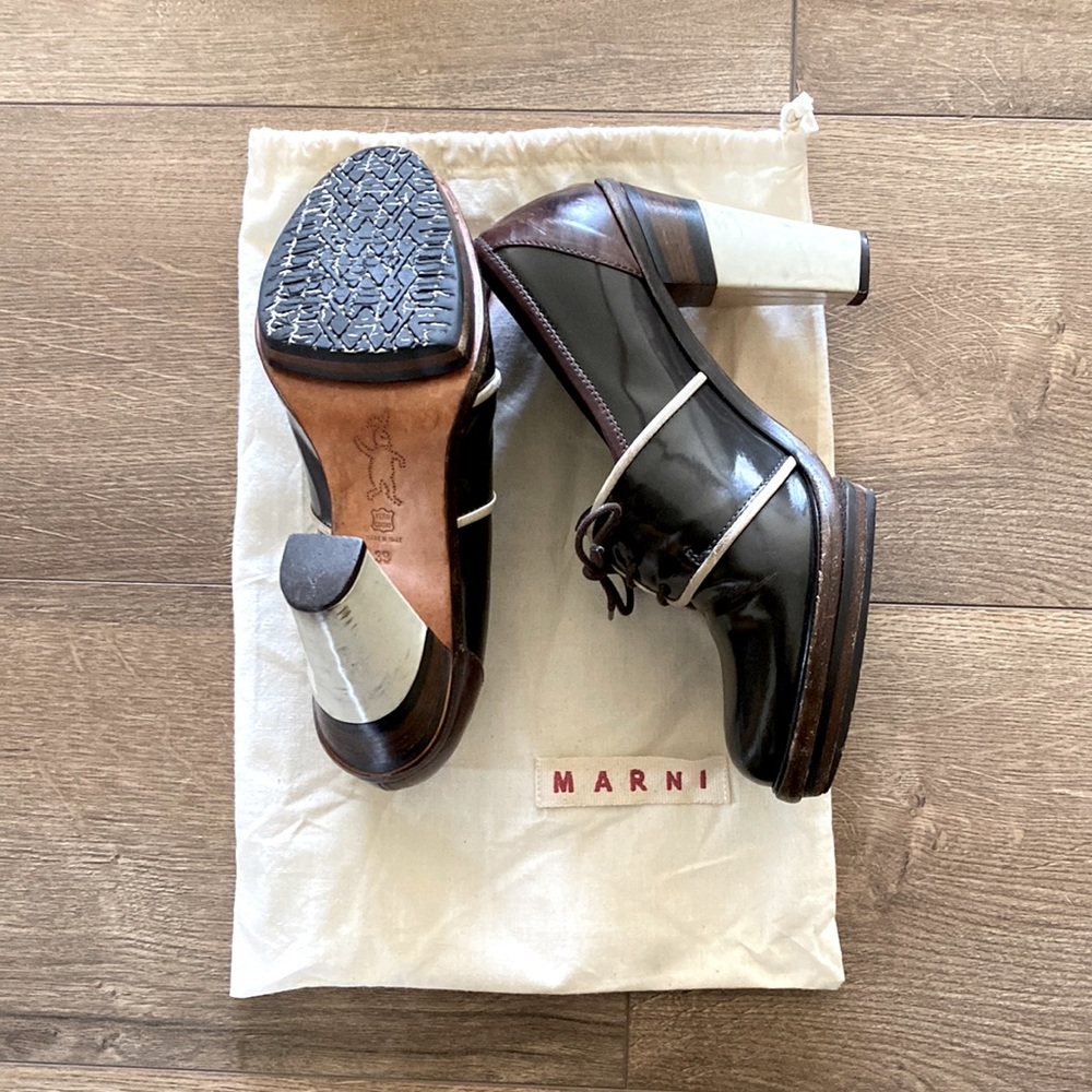 Marni women’s leather Platforms size 39 ~ fits like size US size 8